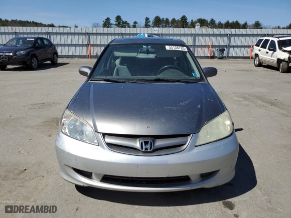 2005 Honda Civic Sdn LX SSRS with VIN 2HGES16655H047627, listed as a Copart auction lot 53138785 with 156,906 mi miles and Clean Title. Bid and sale history available at carsss.com. Image 5.