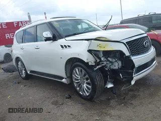 2015 Infiniti QX80 with VIN JN8AZ2NC4F9370837, listed as a IAAI auction lot 42561463 with 155,699 mi miles and . Bid and sale history available at DreamBid. Image 1.