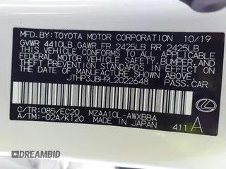 2020 Lexus UX 200 с VIN JTHP3JBH9L2022648, выставлен на аукционе IAAI как лот 42223772 с пробегом 35 128 миль миль и . История ставок и продаж доступна на DreamBid. Изображение 9.