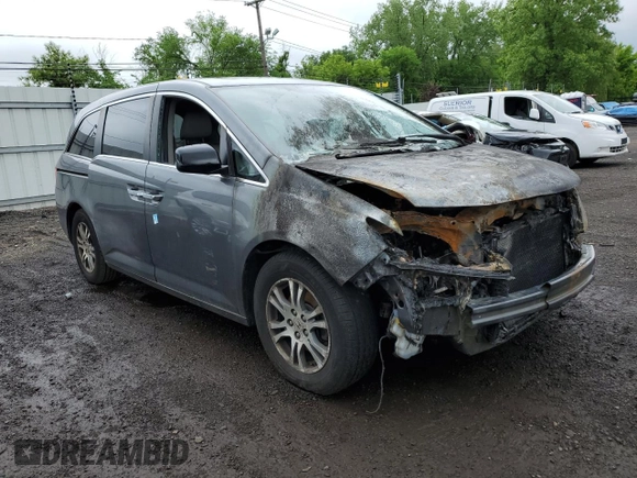2013 Honda Odyssey EX-L with VIN 5FNRL5H6XDB036239, listed as a Copart auction lot 56377435 with Not provided miles and Salvage title. Bid and sale history available at DreamBid. Image 4.