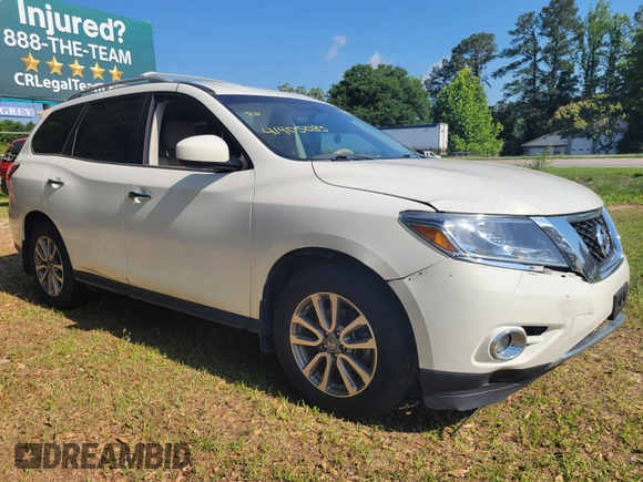 2014 Nissan Pathfinder S z VIN 5N1AR2MNXEC650905, wystawiony jako IAAI lot #42340137 z przebiegiem 140 029 mil mil oraz . Historia ofert i sprzedaży dostępna na DreamBid. Obrazek 2.