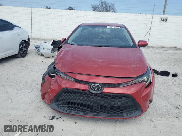 2020 Toyota Corolla LE with VIN 5YFEPRAE4LP052502, listed as a Copart auction lot 53277635 with 36,132 mi miles and Non Repairable. Bid and sale history available at DreamBid. Image 5.