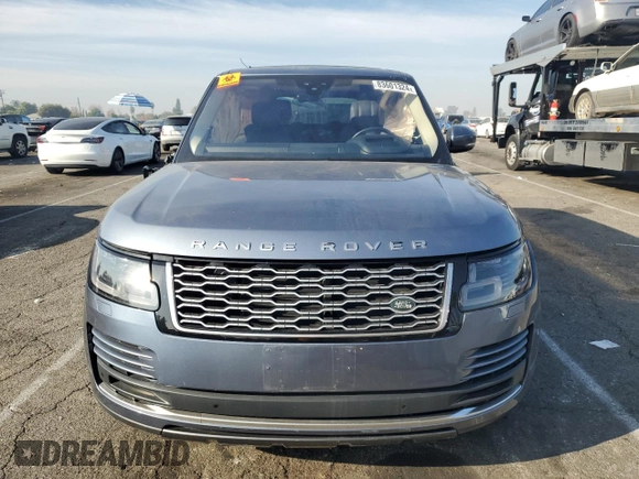 2019 Land Rover Range Rover с VIN SALGS5RE7KA527799, выставлен на аукционе Copart как лот 83601324 с пробегом 38 231 миль миль и Списание • Salvage title. История ставок и продаж доступна на DreamBid. Изображение 5.
