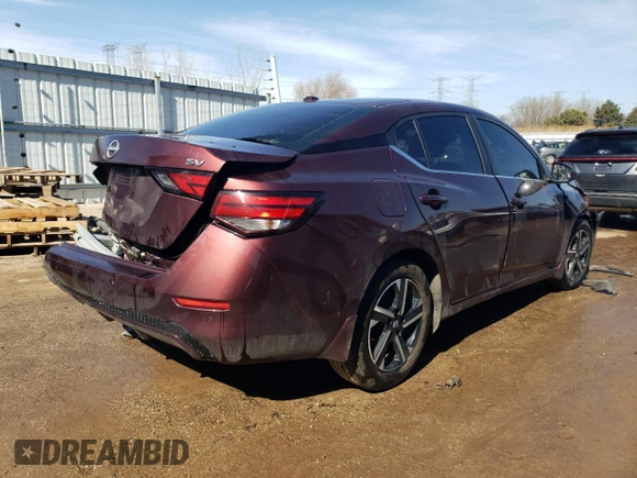 2024 Nissan Sentra SV with VIN 3N1AB8CV7RY304999, listed as a Copart auction lot 47881475 with 39,071 mi miles and Salvage Title. Bid and sale history available at DreamBid. Image 3.