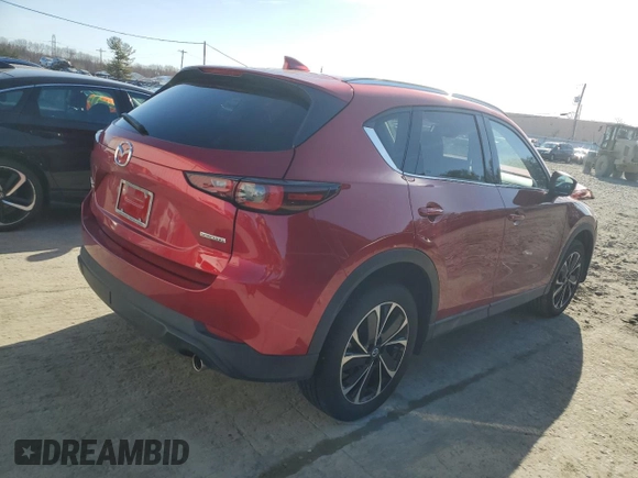 2022 Mazda CX-5 S Premium Plus with VIN JM3KFBEM8N0539513, listed as a Copart auction lot 49634785 with 14,760 mi miles and Salvage Title. Bid and sale history available at carsss.com. Image 3.