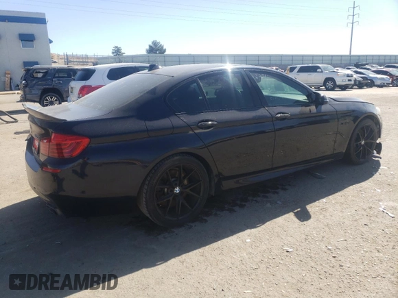 2015 BMW 5 Series 550i with VIN WBAKN9C50FD961489, listed as a Copart auction lot 46683795 with 90,235 mi miles and Salvage title. Bid and sale history available at DreamBid. Image 3.