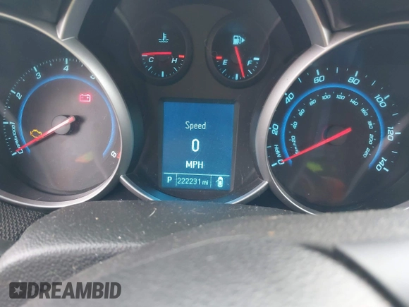 2012 Chevrolet Cruze 2LT with VIN 1G1PG5SC8C7402867, listed as a IAAI auction lot 41242723 with 222,231 mi miles and . Bid and sale history available at DreamBid. Image 7.