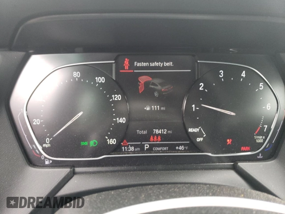 2021 BMW 2 Series 228i xDrive with VIN WBA73AK06M7H58270, listed as a Copart auction lot 45568965 with 78,412 mi miles and Salvage Title. Bid and sale history available at DreamBid. Image 9.