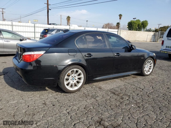 2010 BMW 5 Series 535i with VIN WBANW1C55AC167081, listed as a Copart auction lot 42859955 with 198,126 mi miles and Clean Title. Bid and sale history available at carsss.com. Image 3.