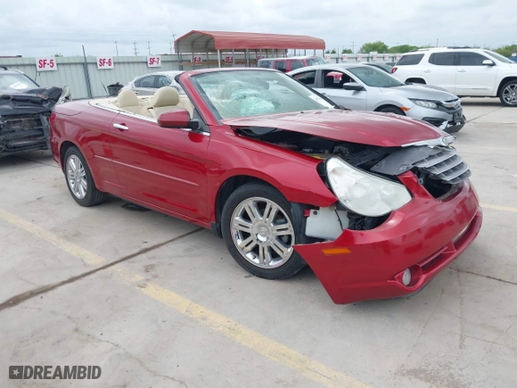 2008 Chrysler Sebring Limited with VIN 1C3LC65M28N268411, listed as a IAAI auction lot 41877805 with 110,886 mi miles. Bid and sale history available at carsss.com. Image 1.