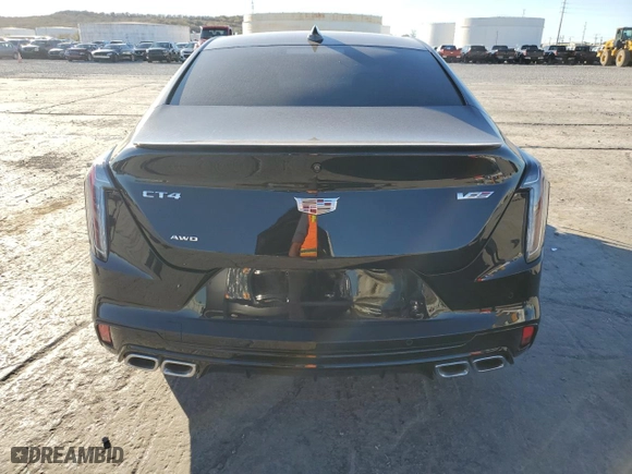 2022 Cadillac CT4-V with VIN 1G6DH5RL4N0115392, listed as a Copart auction lot 80782094 with 16,567 mi miles and Salvage Title. Bid and sale history available at carsss.com. Image 6.