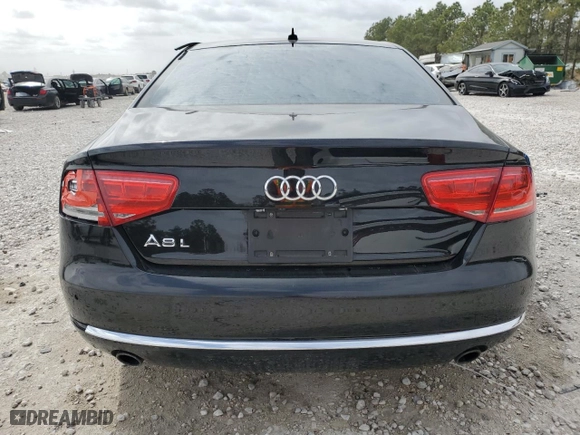 2014 Audi A8 L 3.0T with VIN WAURGAFD2EN002567, listed as a Copart auction lot 48188395 with 159,477 mi miles and Salvage Title. Bid and sale history available at carsss.com. Image 6.