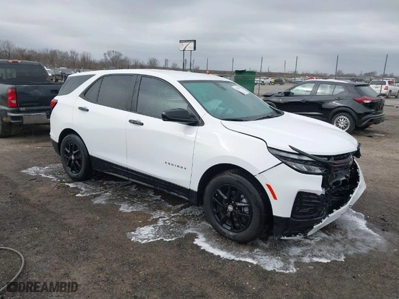2024 Chevrolet Equinox LS with VIN 3GNAXHEG6RL279739, listed as a IAAI auction lot 41729677 with 10,027 mi miles. Bid and sale history available at carsss.com. Image 1.
