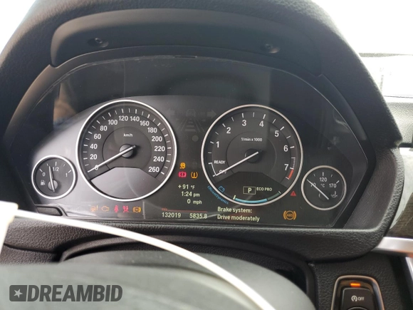 2012 BMW 3 Series 328i with VIN WBA3A5C55CF259337, listed as a Copart auction lot 63327925 with 132,019 mi miles and Salvage title. Bid and sale history available at DreamBid. Image 9.