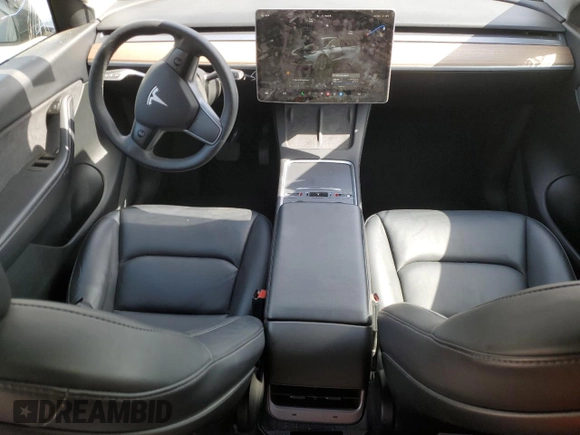 2022 Tesla Model Y Long Range with VIN 7SAYGDEE5NF366493, listed as a Copart auction lot 49874975 with 66,925 mi miles and Salvage Title. Bid and sale history available at DreamBid. Image 8.