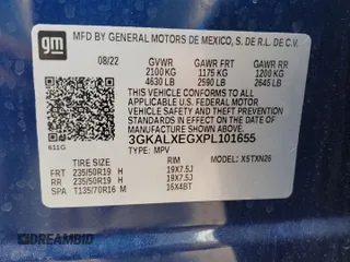 2023 GMC Terrain Denali with VIN 3GKALXEGXPL101655, listed as a Copart auction lot 50809555 with 18,362 mi miles and Salvage title. Bid and sale history available at DreamBid. Image 14.