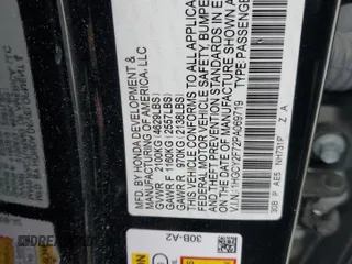 2023 Honda Accord Sport-L with VIN 1HGCY2F72PA069719, listed as a Copart auction lot 58289145 with Not provided miles and Salvage title. Bid and sale history available at DreamBid. Image 12.