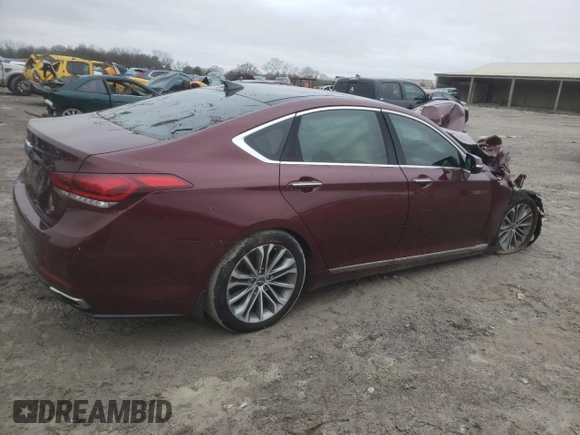 2015 Hyundai Genesis 3.8L with VIN KMHGN4JE9FU040088, listed as a Copart auction lot 50881415 with 136,953 mi miles and Salvage Title. Bid and sale history available at DreamBid. Image 3.