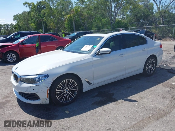 2019 BMW 5 Series 530i with VIN WBAJA5C5XKWW33575, listed as a IAAI auction lot 42217081 with 55,379 mi miles and . Bid and sale history available at DreamBid. Image 2.