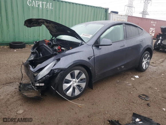 2023 Tesla Model Y Long Range with VIN 7SAYGDEE8PF877148, listed as a Copart auction lot 86448004 with 13,359 mi miles and Salvage Title. Bid and sale history available at carsss.com. Image 1.