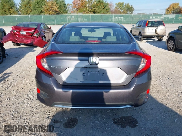 2020 Honda Civic Sedan LX with VIN 2HGFC2F65LH537876, listed as a IAAI auction lot 40734037 with 62,796 mi miles. Bid and sale history available at carsss.com. Image 16.