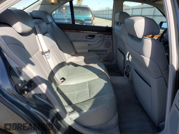 2000 BMW 7 Series 740iA with VIN WBAGG8341YDN80237, listed as a Copart auction lot 52212515 with 0 mi miles and Salvage Title. Bid and sale history available at carsss.com. Image 10.