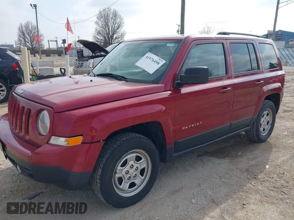 2015 Jeep Patriot Sport with VIN 1C4NJRBBXFD214047, listed as a IAAI auction lot 41976498 with 144,950 mi miles and . Bid and sale history available at carsss.com. Image 2.