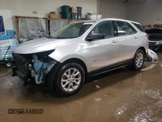 2019 Chevrolet Equinox LS with VIN 3GNAXHEV0KS541930, listed as a Copart auction lot 44980095 with 106,374 mi miles and Salvage Title. Bid and sale history available at carsss.com. Image 1.
