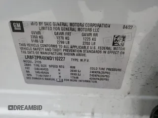 2022 Buick Envision Essence with VIN LRBFZPR4XND110227, listed as a Copart auction lot 44638245 with 30,492 mi miles and Salvage Title. Bid and sale history available at carsss.com. Image 13.