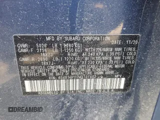 2021 Subaru Outback Touring XT with VIN 4S4BTGPD7M3137602, listed as a Copart auction lot 56303825 with 107,951 mi miles and Non repairable. Bid and sale history available at DreamBid. Image 13.