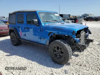 2021 Jeep Wrangler Unlimited Sport S with VIN 1C4HJXDN8MW856373, listed as a Copart auction lot 48257225 with 107,998 mi miles and Salvage Title. Bid and sale history available at carsss.com. Image 4.