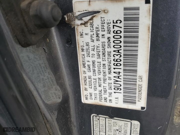 2003 Acura CL Type S with VIN 19UYA41663A000675, listed as a Copart auction lot 78751804 with 203,020 mi miles and Salvage Title. Bid and sale history available at carsss.com. Image 14.