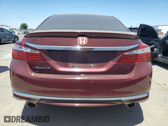 2016 Honda Accord Sport with VIN 1HGCR2F55GA051470, listed as a Copart auction lot 61557005 with 79,305 mi miles and Salvage title. Bid and sale history available at DreamBid. Image 6.