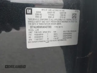 2010 GMC Terrain SLT-2 with VIN 2CTALHEWXA6407389, listed as a IAAI auction lot 41922327 with 100,813 mi miles and . Bid and sale history available at carsss.com. Image 9.