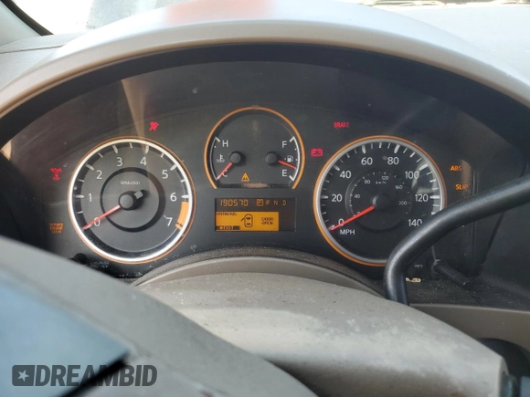 2010 Nissan Titan S with VIN 1N6AA0CH8AN321630, listed as a Copart auction lot 58354525 with 190,570 mi miles and Salvage title. Bid and sale history available at DreamBid. Image 9.