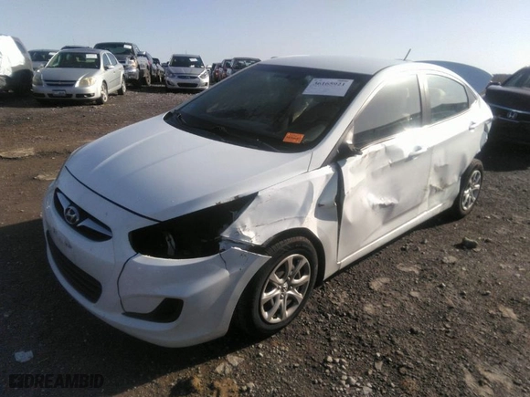 2014 Hyundai Accent GLS with VIN KMHCT4AEXEU669197, listed as a IAAI auction lot 36165921 with 94,315 mi miles. Bid and sale history available at carsss.com. Image 2.