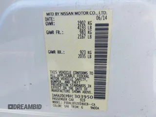 2015 Nissan LEAF SL with VIN 1N4AZ0CP8FC303950, listed as a IAAI auction lot 42396987 with 73,769 mi miles and . Bid and sale history available at DreamBid. Image 9.