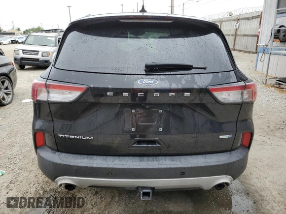 2020 Ford Escape Titanium with VIN 1FMCU9J97LUA59056, listed as a Copart auction lot 58445885 with Not provided miles and Salvage title. Bid and sale history available at DreamBid. Image 6.