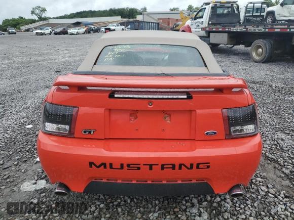 2001 Ford Mustang GT Deluxe with VIN 1FAFP45X01F203123, listed as a Copart auction lot 57983415 with Not provided miles and Salvage title. Bid and sale history available at DreamBid. Image 6.