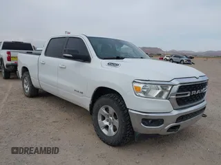 2022 Ram 1500 Big Horn z VIN 1C6SRFMT8NN313403, wystawiony jako IAAI lot #42334732 z przebiegiem 96 588 mil mil oraz . Historia ofert i sprzedaży dostępna na DreamBid. Obrazek 1.