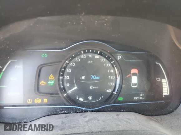 2017 Hyundai Ioniq SEL with VIN KMHC75LC8HU025126, listed as a Copart auction lot 52503575 with 290,114 mi miles and Salvage title. Bid and sale history available at DreamBid. Image 9.