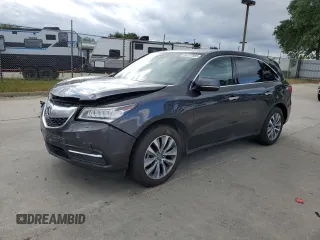 2015 Acura MDX Tech Pkg with VIN 5FRYD4H4XFB023378, listed as a Copart auction lot 54727855 with 70,590 mi miles and Salvage Title. Bid and sale history available at carsss.com. Image 1.