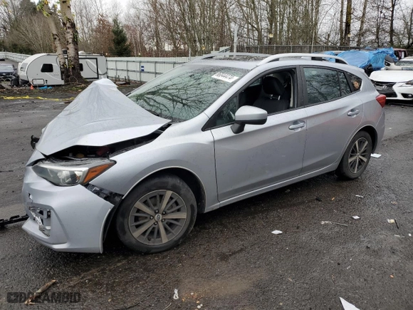 2019 Subaru Impreza Premium with VIN 4S3GTAD63K3704348, listed as a Copart auction lot 86844474 with 26,723 mi miles and Salvage Title. Bid and sale history available at carsss.com. Image 1.