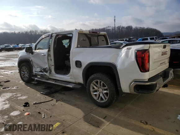 2021 GMC Sierra 1500 SLT z VIN 3GTU9DED6MG221615, wystawiony jako Copart lot #86548844 z przebiegiem Nie podano mil oraz Szkoda całkowita • Salvage title. Historia ofert i sprzedaży dostępna na DreamBid. Obrazek 2.
