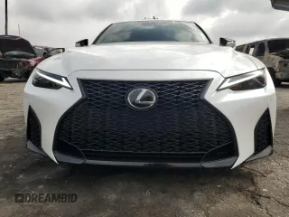 2023 Lexus IS with VIN JTHDA1D2XP5125048, listed as a Copart auction lot 76062634 with 35,717 mi miles and Salvage Title. Bid and sale history available at carsss.com. Image 5.