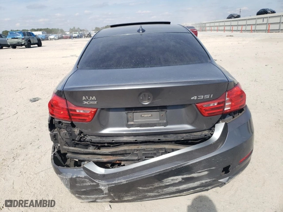 2014 BMW 4 Series 435i xDrive with VIN WBA3R5C5XEF730202, listed as a Copart auction lot 44045975 with 128,838 mi miles and Salvage Title. Bid and sale history available at carsss.com. Image 6.