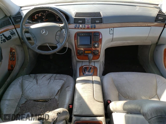 2000 Mercedes-Benz S-Class with VIN WDBNG70J9YA057014, listed as a Copart auction lot 76177854 with 0 mi miles and Clean Title. Bid and sale history available at carsss.com. Image 8.