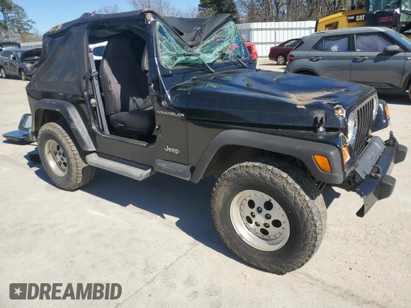 2001 Jeep Wrangler Sport with VIN 1J4FA49S51P337995, listed as a Copart auction lot 47461975 with 160,305 mi miles and Salvage Title. Bid and sale history available at carsss.com. Image 4.