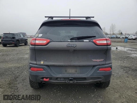 2017 Jeep Cherokee Trailhawk L Plus with VIN 1C4PJMBS2HW651480, listed as a Copart auction lot 47843795 with 96,842 mi miles and Salvage Title. Bid and sale history available at carsss.com. Image 6.