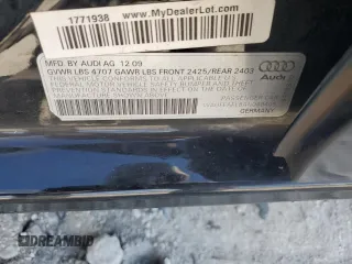 2010 Audi A4 2.0T Premium Plus with VIN WAUEFAFL8AN040405, listed as a Copart auction lot 41536495 with 0 mi miles and Salvage Title. Bid and sale history available at carsss.com. Image 14.